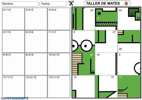 OAOA Puzzle cocodrilo Dobles más algo