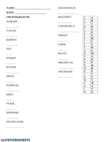 Cryptogram -30