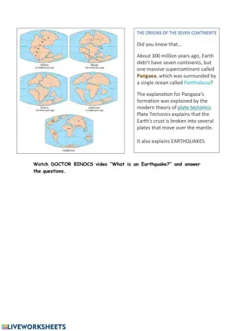 Doctor binocs: earthquakes