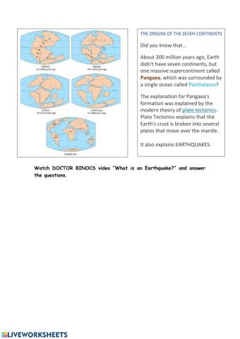 Doctor binocs: earthquakes