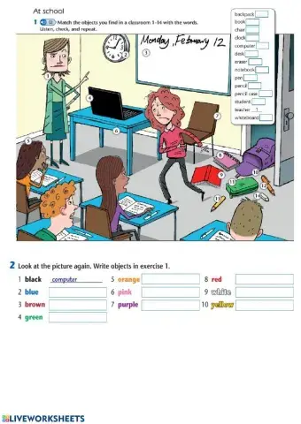Classroom objects