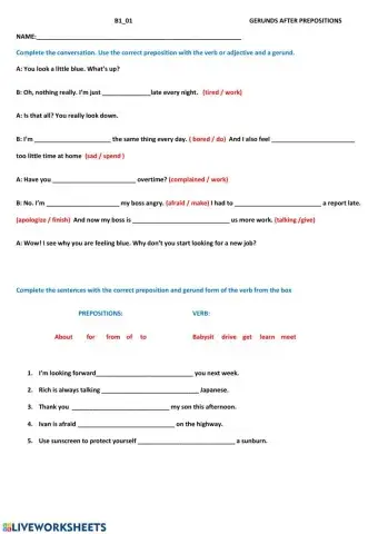 Gerunds after prepositions