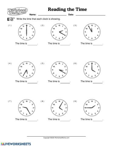 Time Clocks Week -3