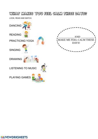 What makes you feel calm these days?