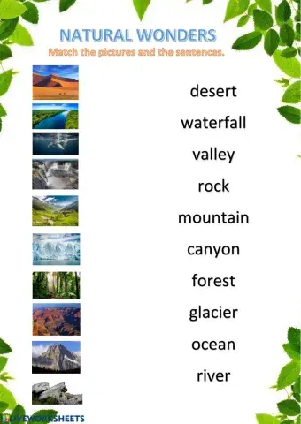 Natural Wonders Match