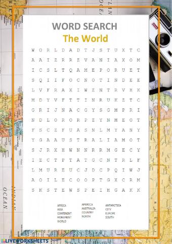 Word search the world