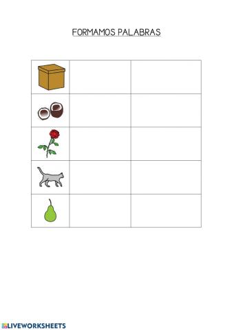 Completa las palabras