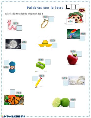 Palabras con la letra L