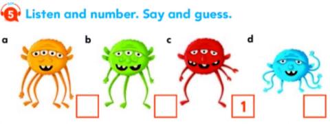 Parts of the body. Listen and number