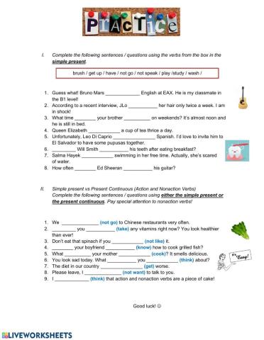 Simple Present vs Present Continuous