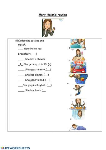 Mary Helen's routine