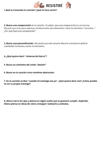 Canción Resistiré Parte 2