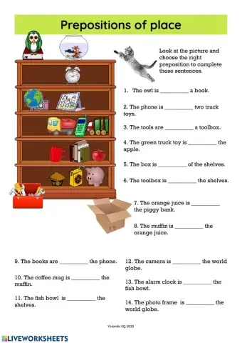 Prepositions of place