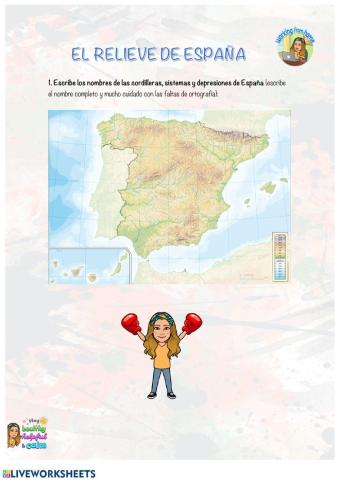 Sociales - El relieve de España