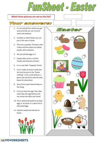 Fun Sheet - Easter
