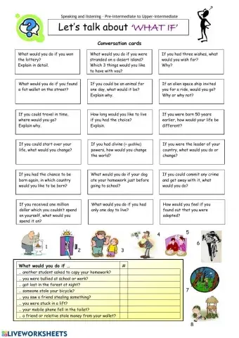 Lets talk about what if - second conditional