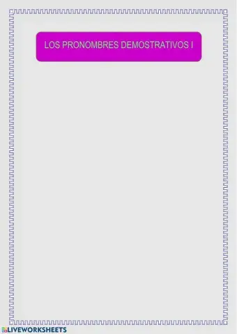 Pronombres demostrativos