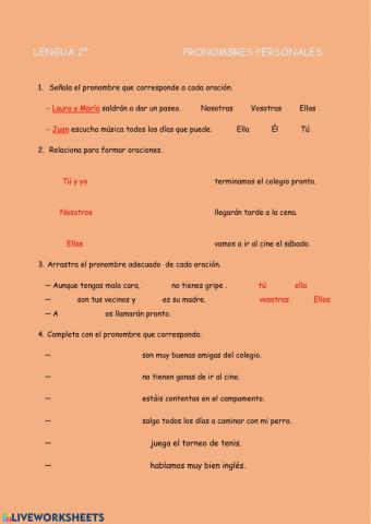 Pronombres personales