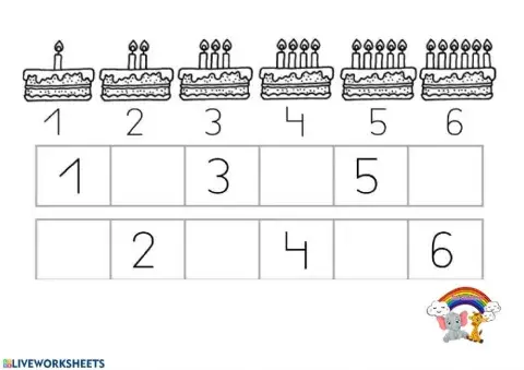 CSC: coloca el número en la casilla correspondiente