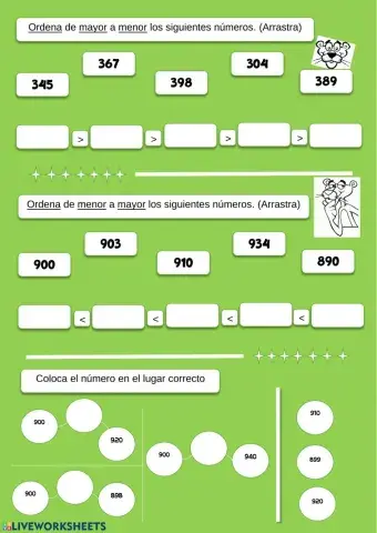 Ordenar números de 3 cifras