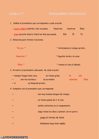 Pronombres personales