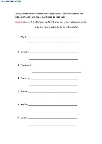 Palabras polisémicas