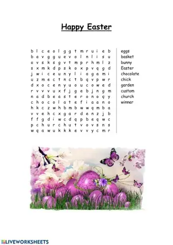 Easter Wordsearch