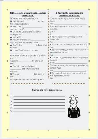 Modal verbs (OBLIGATION)