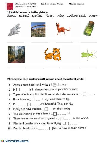 Kid's Box 5 Unit 7 Natural world