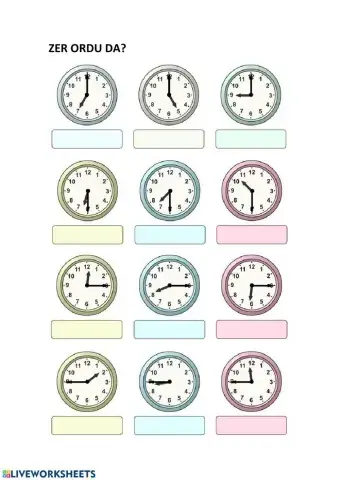 Zer ordu da (analogikoa)