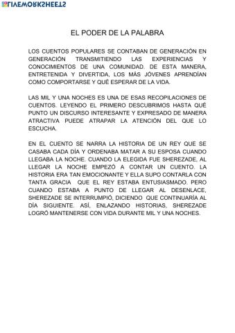 El poder de la palabra