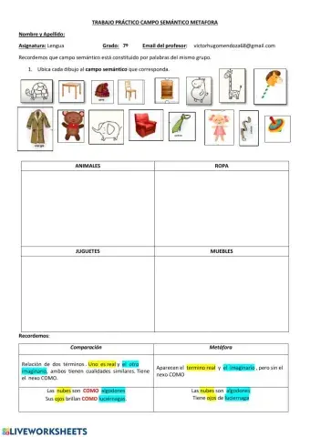 Comparaciones y  metaforas