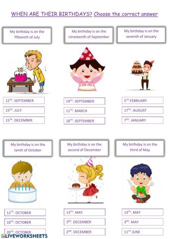 When are their birthdays?
