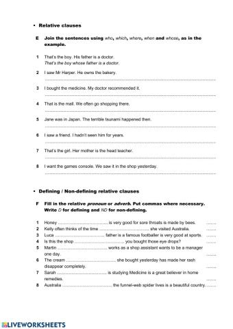 Relative Clauses, both, neither, none