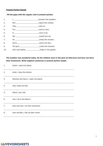 Present perfect simple