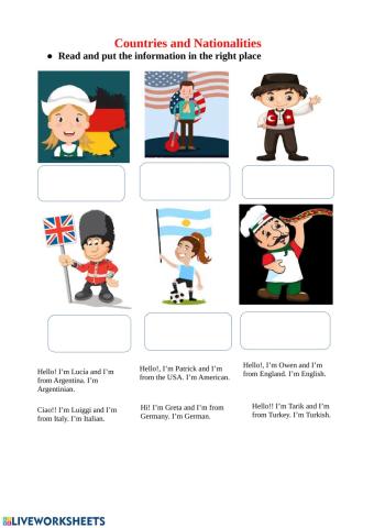 Countries and Nationalities