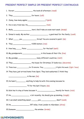 Present perfect vs present perfect continuous