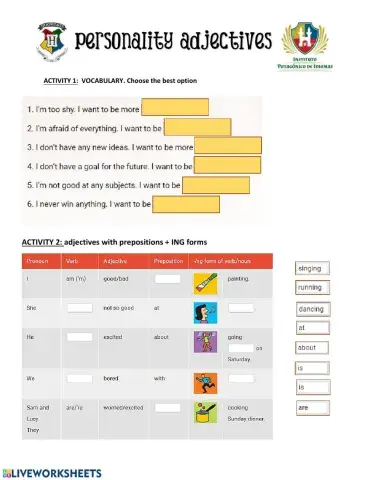 Adjectives+prepositions (beyond a2+)