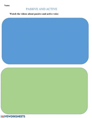 Active and passive voice