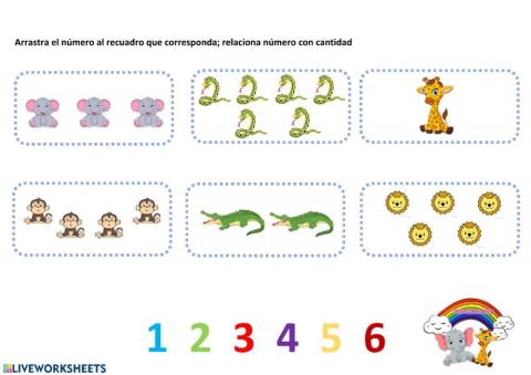 Sagrado Corazón Tafira - Asociación número y cantidad 1-6