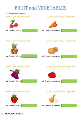 FRUIT and VEGETABLES