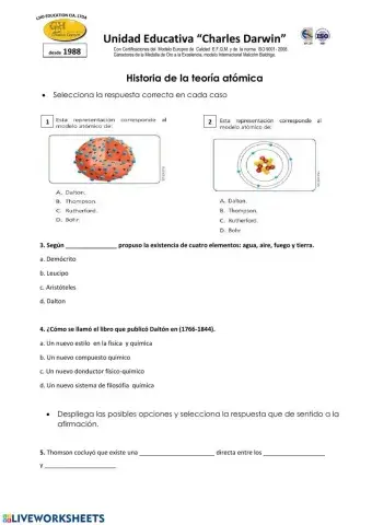 Historia de la teoría atómica