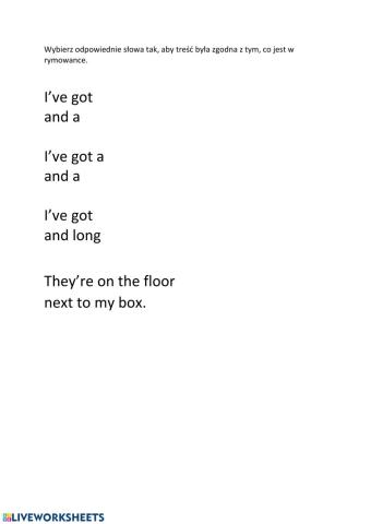 Ubrania Kid's Box 1 unit 8