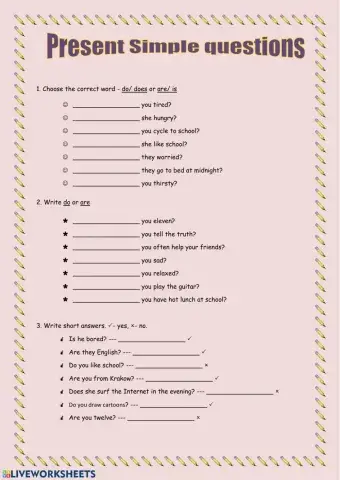 Present Simple questions