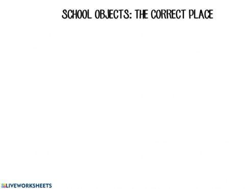 School objects: place