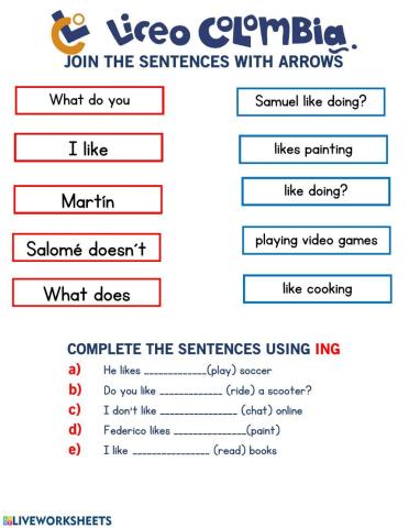 Class 001-what do you like doing?