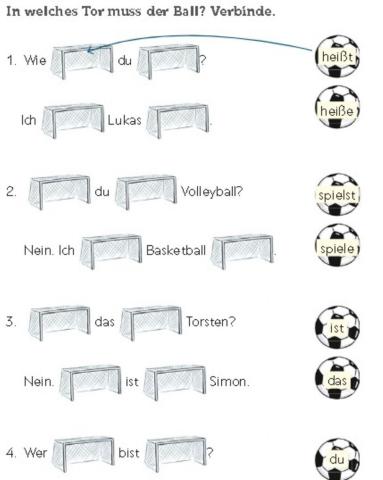 In welches Tor muss der Fussball?