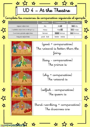 At the Theatre - 6º UD 4 - Ficha 6