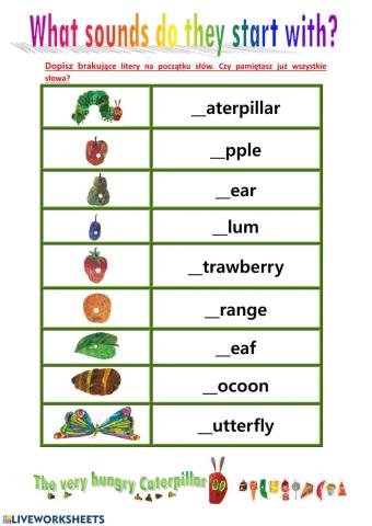 The very hungry caterpillar kp3