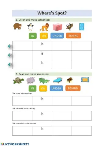 Where's Spot? Listen, read and write
